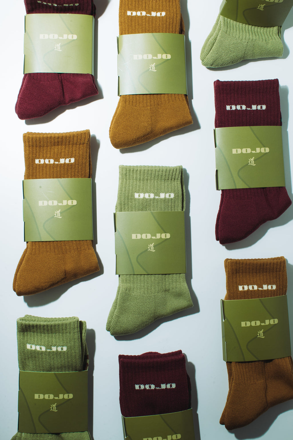 DOJO Core Collection 3-Pack Red Earth Soil Forest crew socks set product view