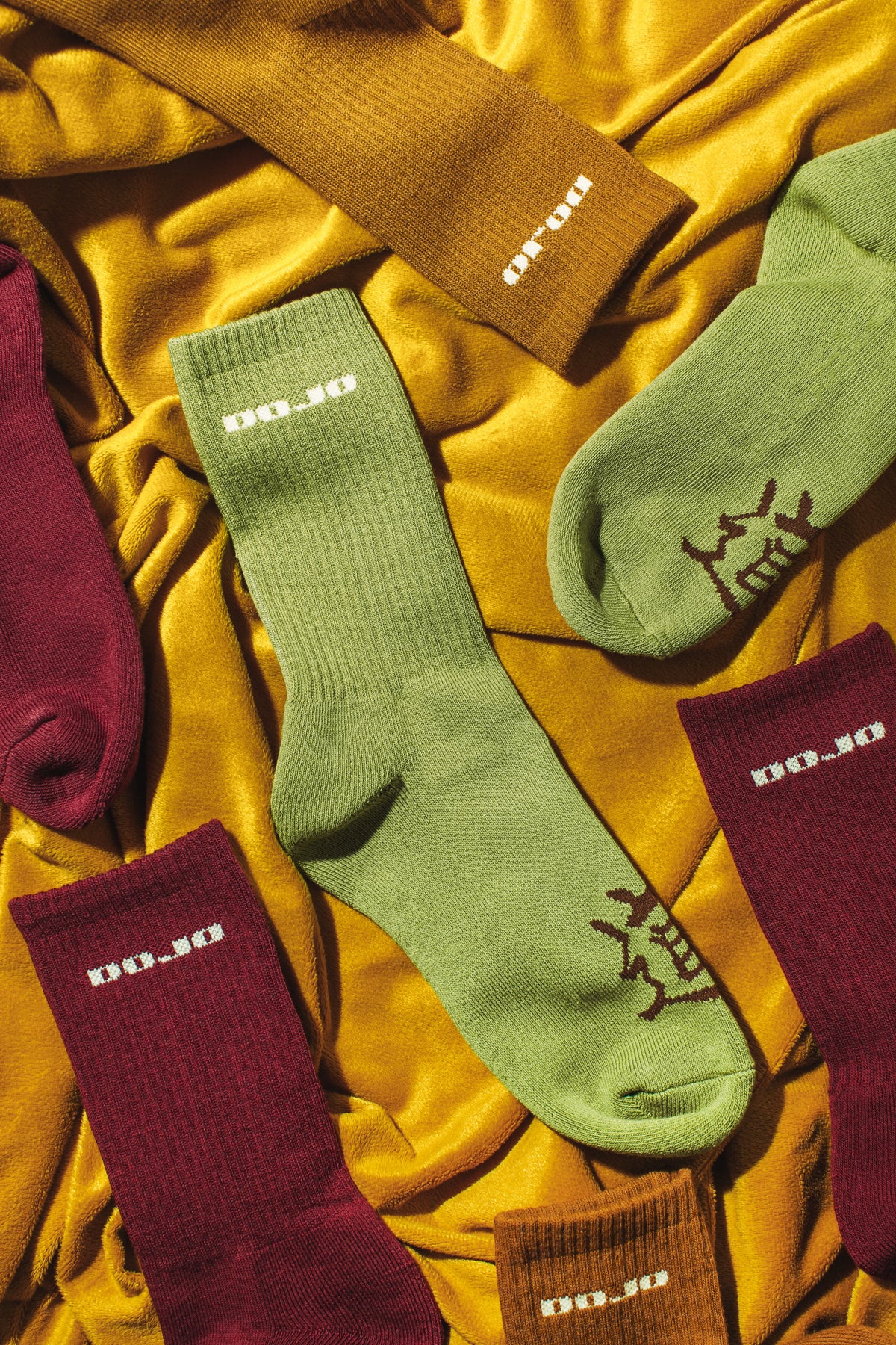 DOJO Core Collection 3-Pack AKA, TSUCHI, and MORI crew socks