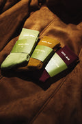 DOJO Core Collection 3-Pack premium minimalist crew socks bundle flat lay
