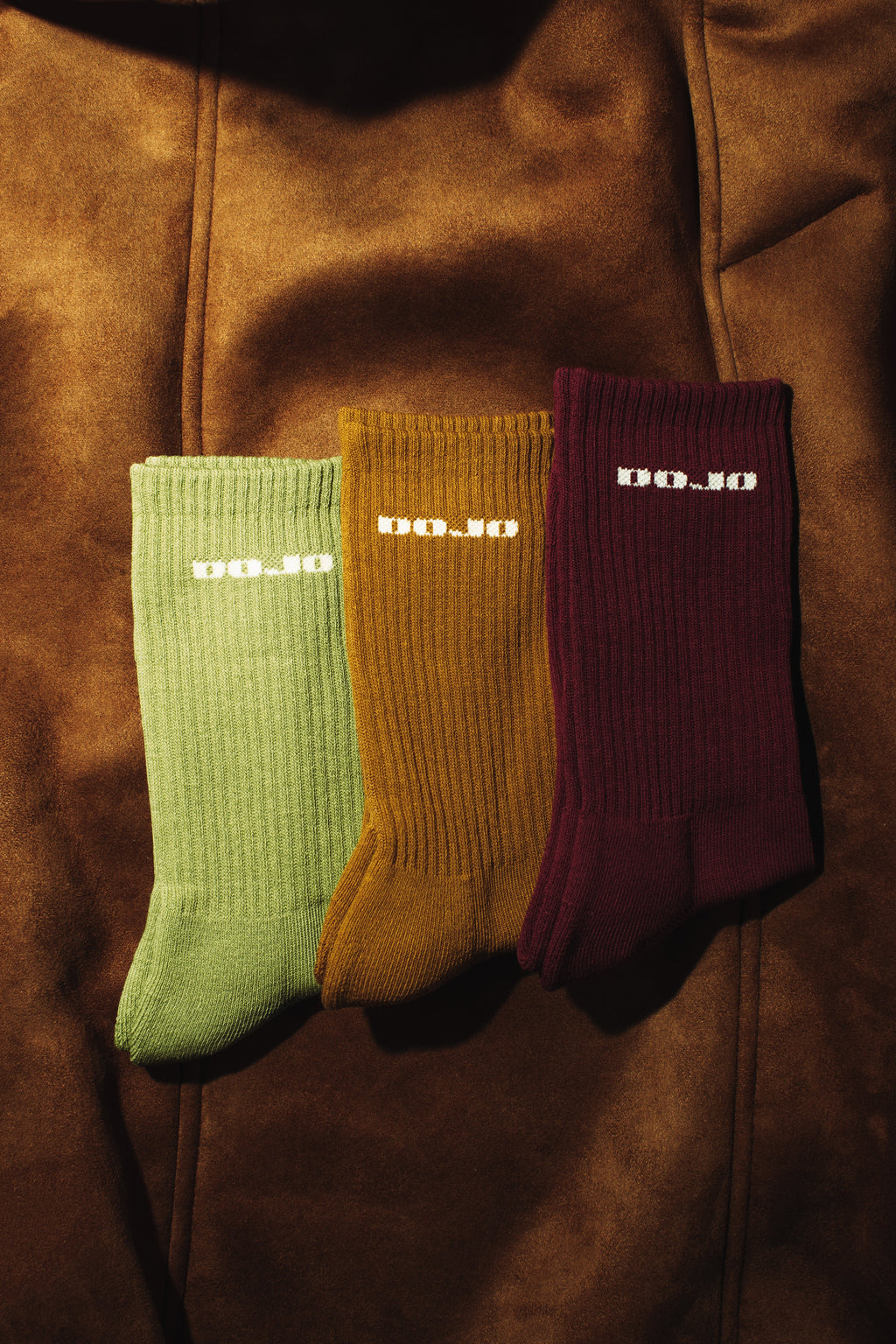 DOJO Core Collection 3-Pack quiet luxury designer socks close-up detail