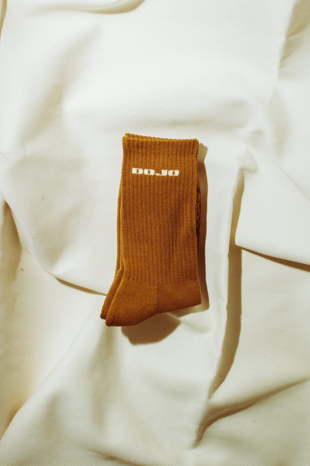 DOJO DJS2 TSUCHI Soil Clay premium cotton blend crew socks lifestyle shot